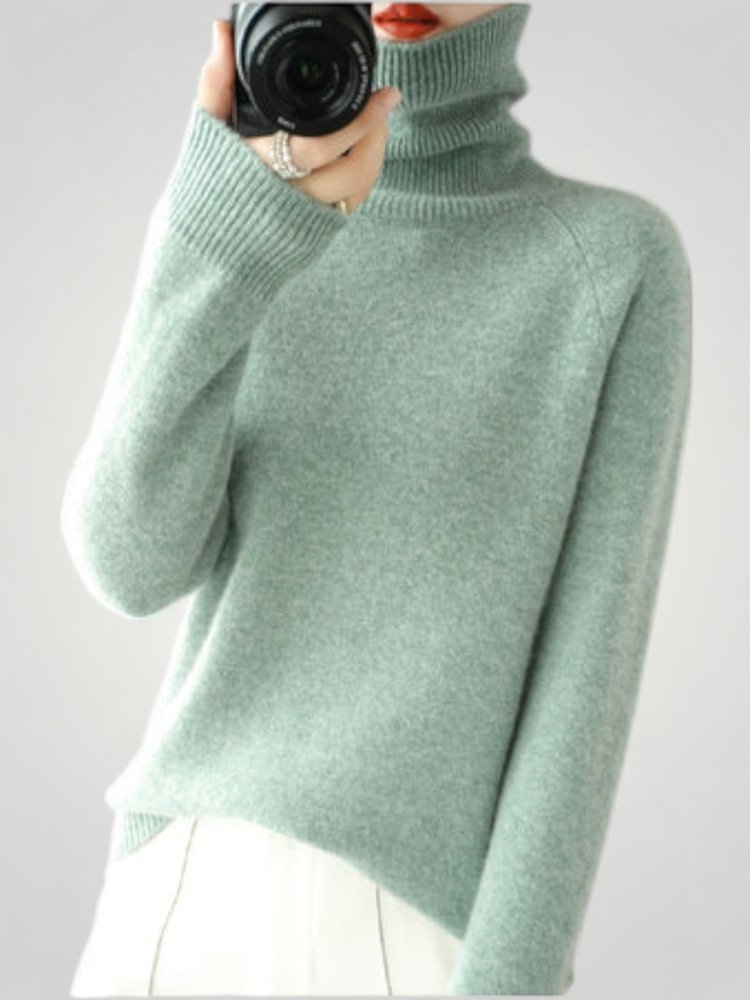 Pull Col Roulé en Cachemire Élégant 5 - Mode Lumière