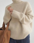 Pull Col Roulé en Cachemire Doux Élégant 1 - Mode Lumière