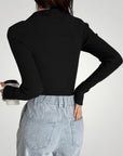 Pull Côtelé à Col Polo Élégant pour Femme 8 - Mode Lumière