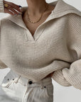 Pull Court Femme au Col V Élégant 3 - Mode Lumière
