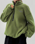 Pull Demi - Zip au Col Montant Élégant 2 - Mode Lumière