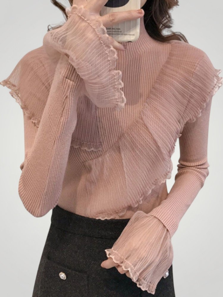 Pull Détail Volants Élégant et Confortable 2 - Mode Lumière