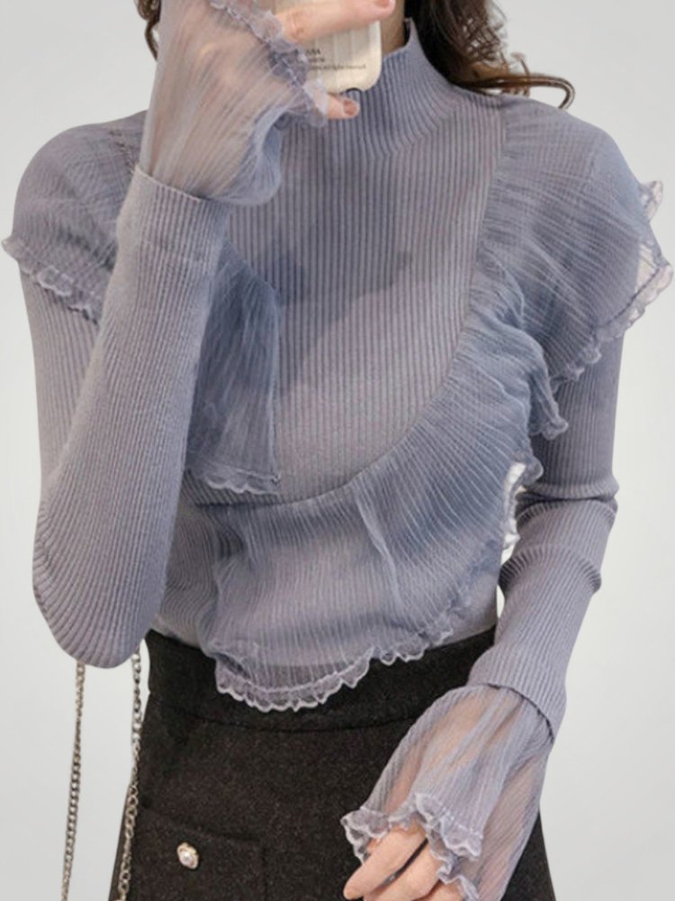 Pull Détail Volants Élégant et Confortable 4 - Mode Lumière
