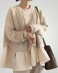 Pull Doux à Demi - Décolleté Élégant 1 - Mode Lumière