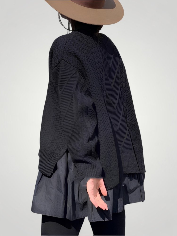 Pull Doux à Demi - Décolleté Élégant 6 - Mode Lumière