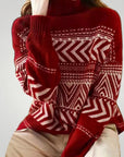 Pull Élégant à Col Montant Chic 1 - Mode Lumière