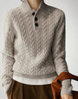 Pull Femme Élégant à Trois Boutons 3 - Mode Lumière