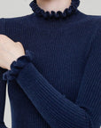 Pull Femme Côtelé au Col Montant Élégant 5 - Mode Lumière