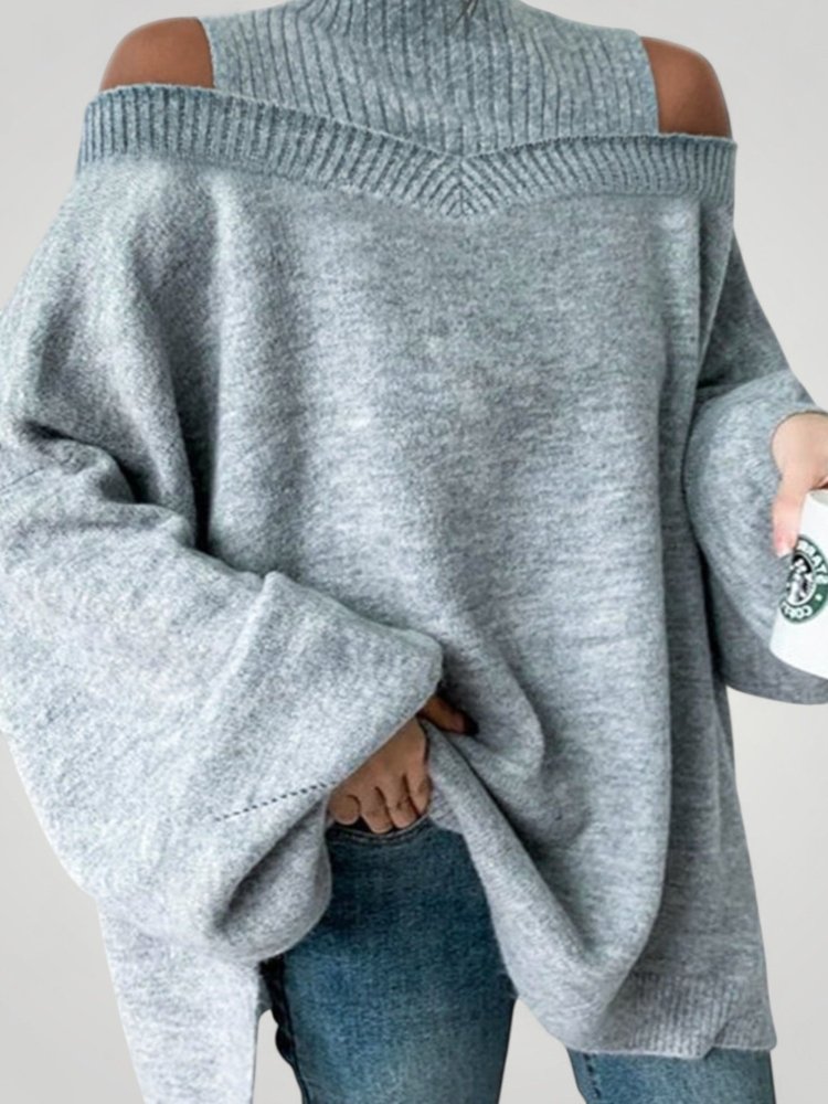 Pull Femme à Épaules Dénudées Chic et Élégant 1 - Mode Lumière