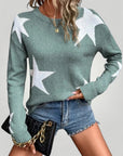 Pull Femme Élégant à Motif Étoiles 1 - Mode Lumière