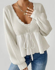 Pull Femme Élégant avec Cordon de Serrage 1 - Mode Lumière