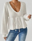 Pull Femme Élégant avec Cordon de Serrage 4 - Mode Lumière
