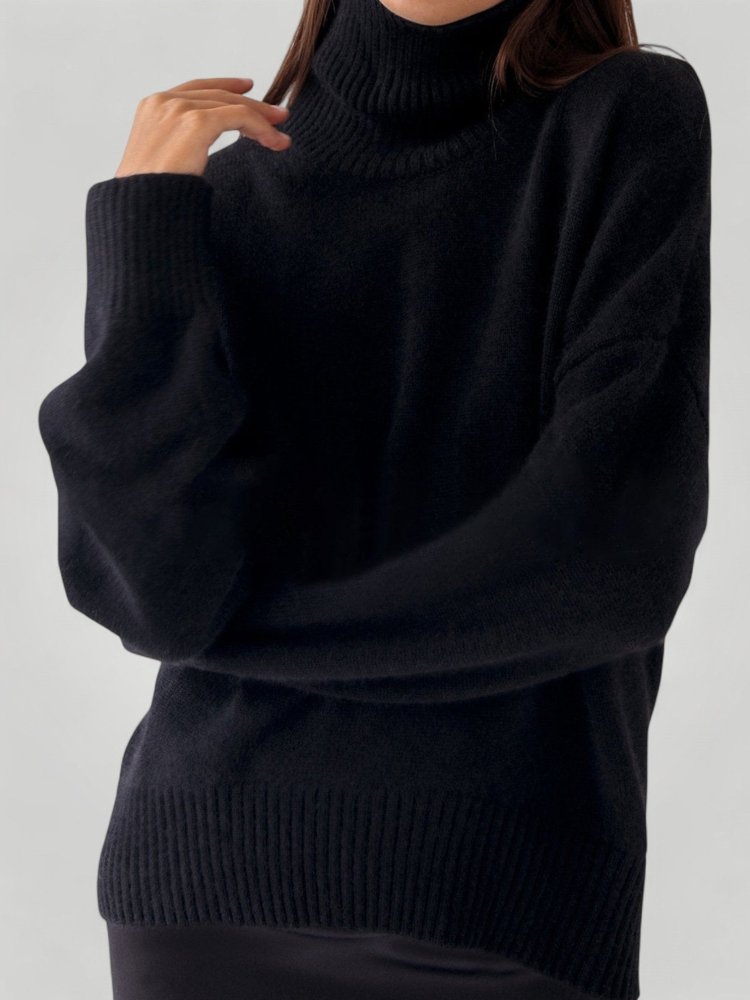 Pull Femme Oversize Confortable à Col Roulé 3 - Mode Lumière