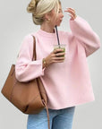 Pull Femme Oversize Confortable en Rose 1 - Mode Lumière