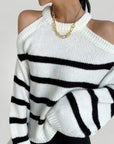 Pull Femme à Rayures Élégantes Confortable 2 - Mode Lumière