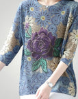 Cardigan Fleuri Manches Longues Élégant 1 - Mode Lumière