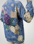 Cardigan Fleuri Manches Longues Élégant 2 - Mode Lumière