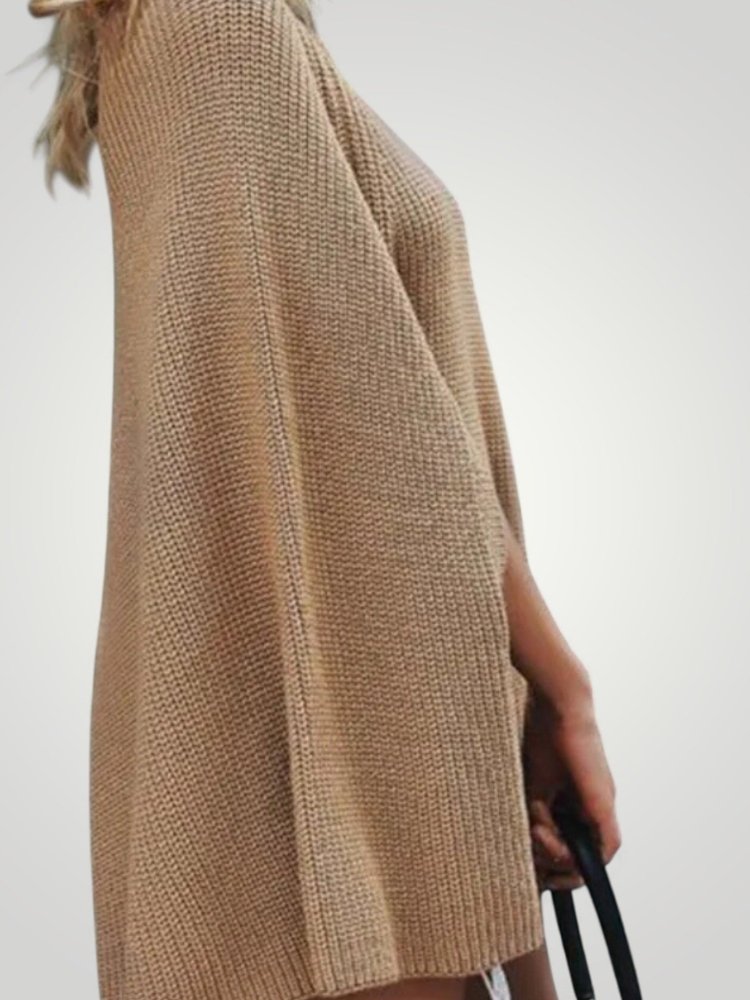 Pull Kaki Lâche au Style Élégant 2 - Mode Lumière