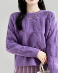 Pull Laine Femme Torsadé Ample et Confortable 7 - Mode Lumière