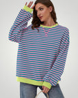 Pull Oversize à Rayures Élégant et Confortable 3 - Mode Lumière