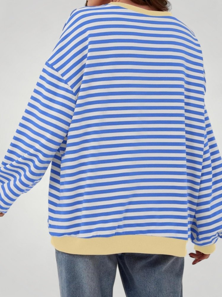 Pull Oversize à Rayures Élégant et Confortable 8 - Mode Lumière