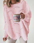Pull Oversize en Tricot au Cou de Bateau Élégant 5 - Mode Lumière