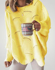 Pull Oversize en Tricot au Cou de Bateau Élégant 8 - Mode Lumière