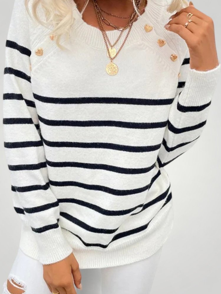Pull Rayé Chic et Confortable 1 - Mode Lumière