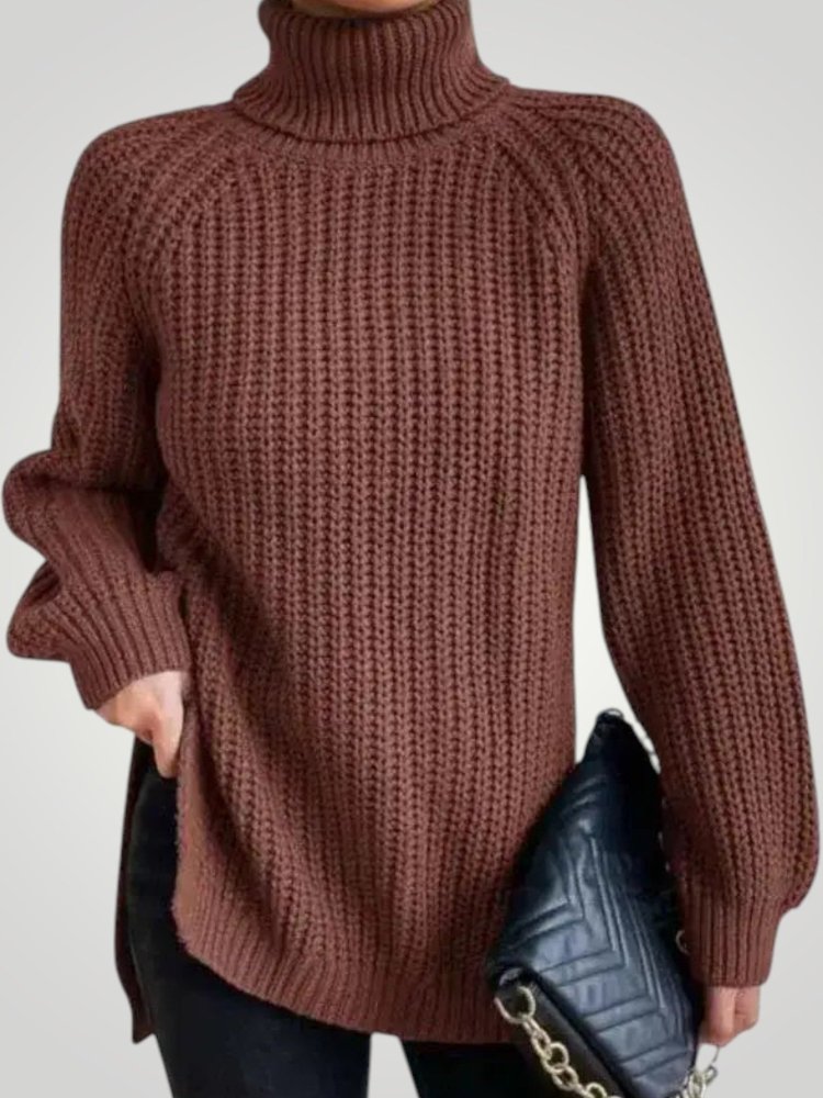 Pull Oversize à Col Roulé Confortable 15 - Mode Lumière