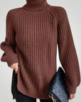 Pull Oversize à Col Roulé Confortable 15 - Mode Lumière