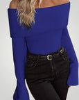 Pull Tricoté Élégant à Épaule Nue 5 - Mode Lumière