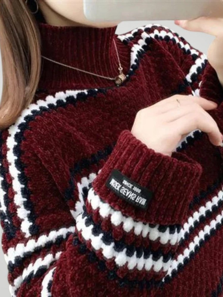 Pull à Col Montant Doux et Confortable 1 - Mode Lumière