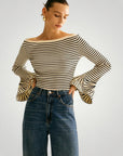 Pull à Épaules Volantées Chic et Élégant 1 - Mode Lumière