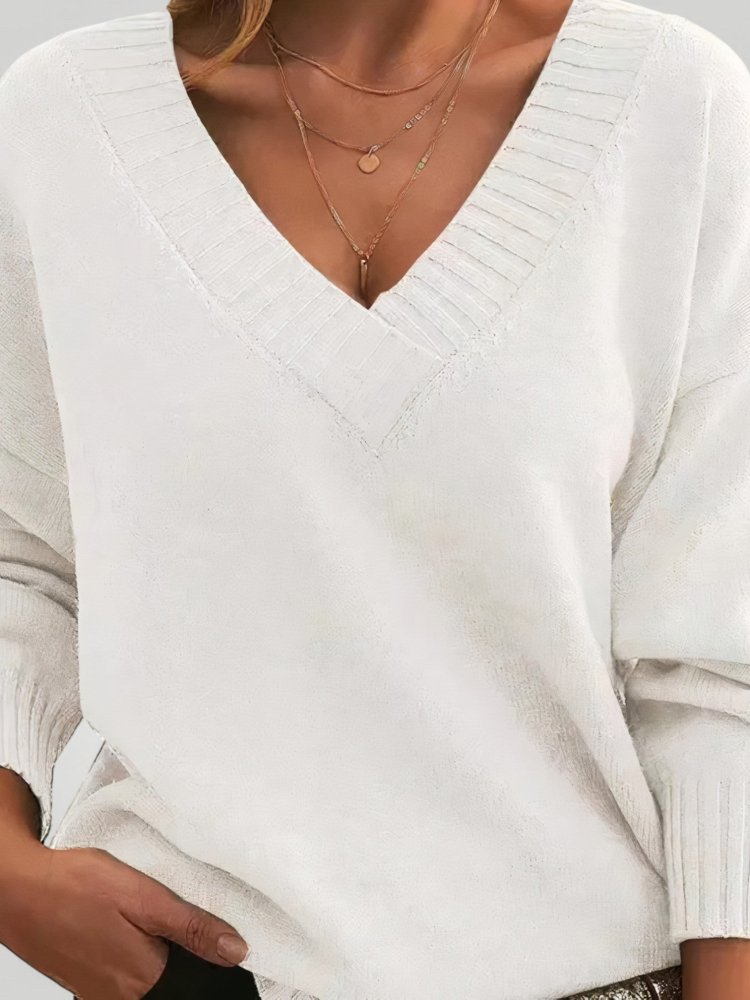 Pull en Cachemire Chic à Col V 8 - Mode Lumière