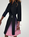 Robe Blazer Femme Élégante et Polyvalente à Col V