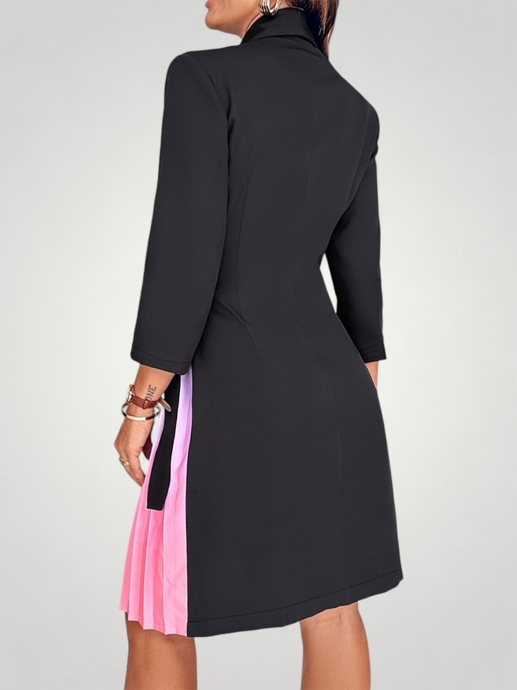 Robe Blazer Femme Élégante et Polyvalente à Col V