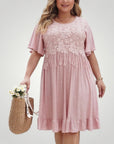 Robe Bohème Femme Élégante avec Détails Dentelle