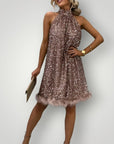 Robe Élégante Femme à Paillettes Glamour 8
