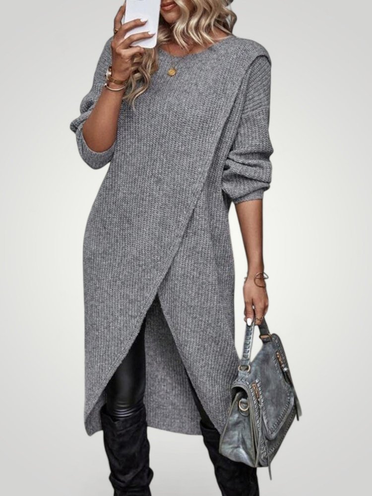 Robe Élégante Femme à Manches Longues Confortable