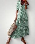 Robe Longue Femme Évasée Élégante et Confortable