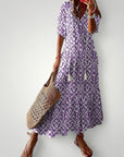 Robe Longue Femme Évasée Élégante et Confortable