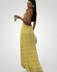 Robe Longue Femme Élégante à Col Halter