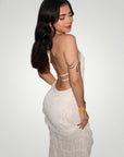 Robe Longue Femme Élégante à Col Halter