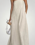 Robe Maxi Décontractée Femme Sans Bretelles