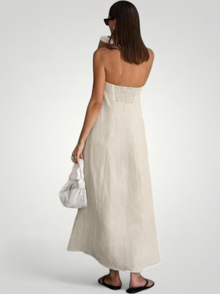 Robe Maxi Décontractée Femme Sans Bretelles
