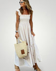 Robe Maxi Gingham Femme Élégante et Aérée