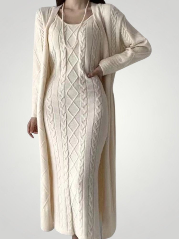 Robe Maxi Tricotée Femme Élégante et Confortable