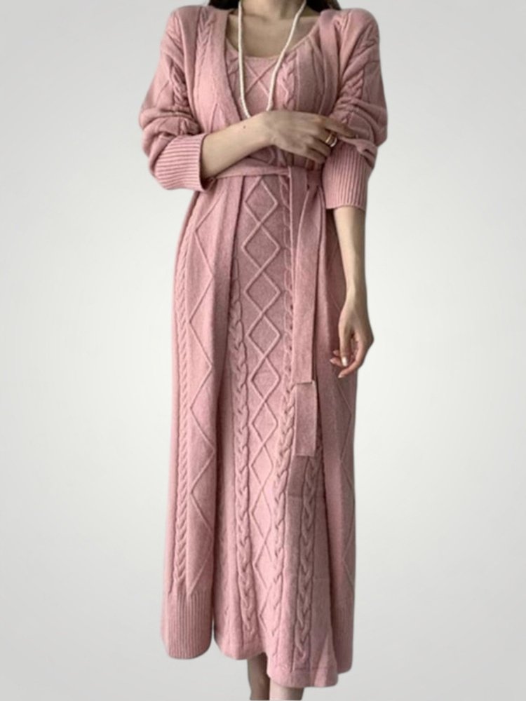 Robe Maxi Tricotée Femme Élégante et Confortable