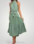 Robe Midi Femme Élégante à Pois Confortable