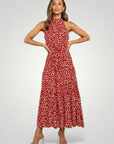 Robe Midi Femme Élégante à Pois Confortable